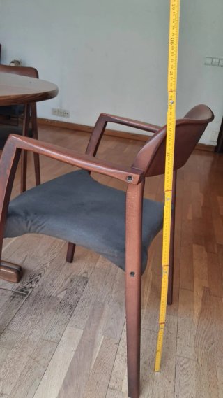 Mesa redonda madera + 4 sillas