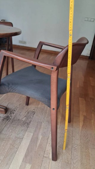 Mesa redonda madera + 4 sillas