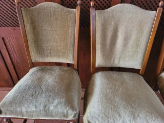 Conjunto de 5 Sillas Antiguas Tapizadas