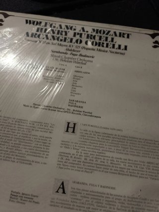 Vinilo Clásica Mozart, Purcell, Corelli
