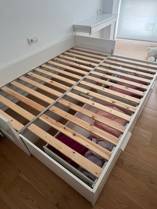 Cama nido blanca con cajones