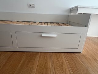 Cama nido blanca con cajones