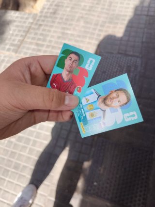 Cromos Mundial Messi y Cristiano