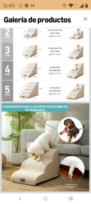 Scala per cani Beige/Grigio