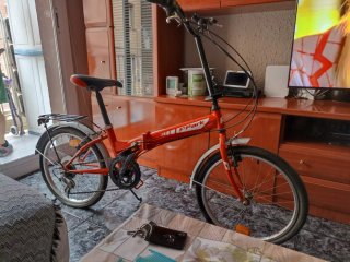 Bicicleta plegable F-Park roja