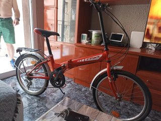 Bicicleta plegable F-Park roja