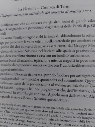 Renato Sabatini Musica in Umbria