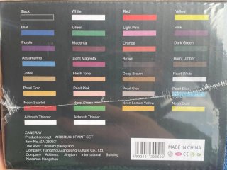 Set de Pintura Airbrush ZANERAY 28 Colores