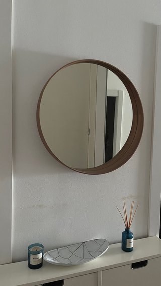 Espejo Redondo IKEA Madera (STOCKHOLM)