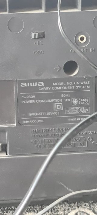 Radio Cassette Aiwa CA-W51Z Negro
