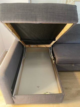 Sofá modular gris tela