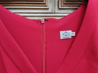 Vestito tubino rosso longuette taglia S