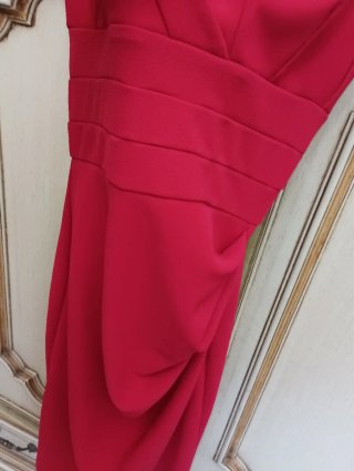 Vestito tubino rosso longuette taglia S