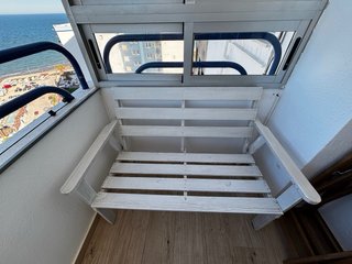 Banco de terraza madera blanco