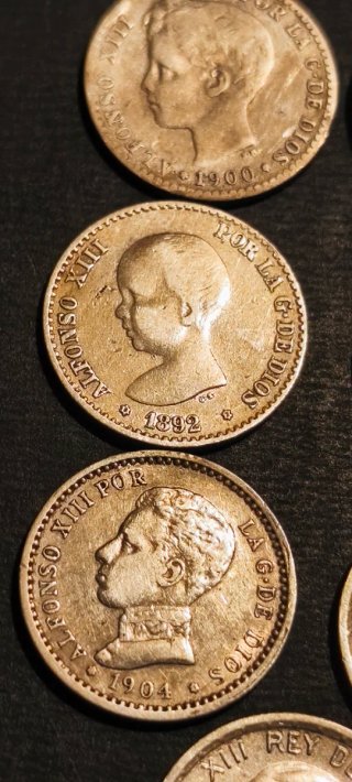 Monedas Alfonso XIII 50 Céntimos 1892-1926
