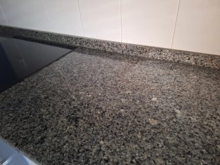 Muebles de cocina y encimera de mármol