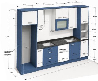 Muebles de cocina y encimera de granito.