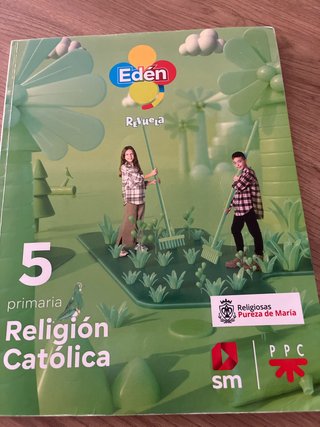 Libro escolar 5 primaria Eden Revuela Religión