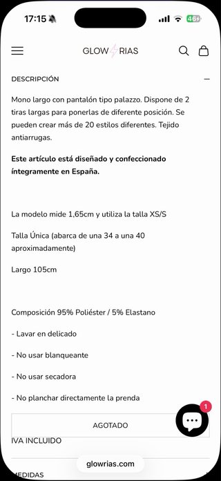 Glowrias Mono Multiposición Con etiqueta Talla uni