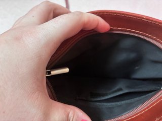 Bolso piel rojo pequeño