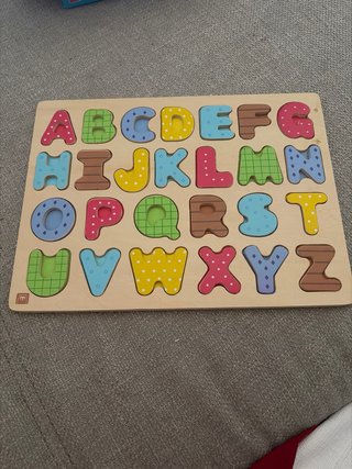 Puzzle Madera Abecedario Letras Colores Eureka kid