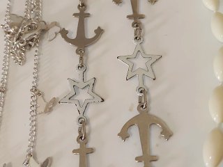 Set collane e catene con ancore e stelle