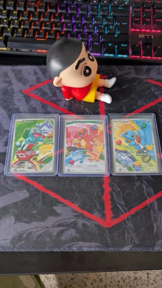 Cartas Pokémon Bulbasaur, Charmander, Squirtle MEP