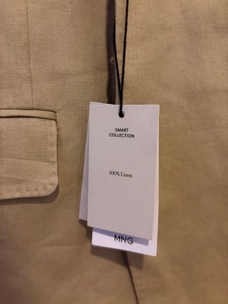 Traje de lino beige Nuevo!