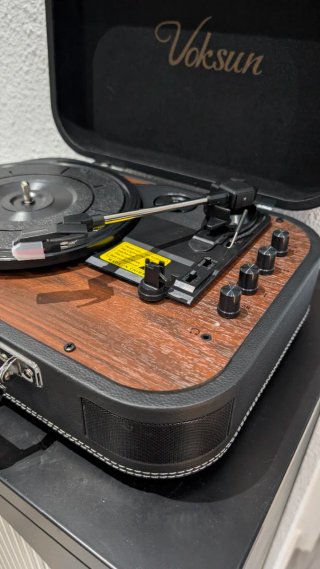 Tocadiscos Voksun Maleta Negro