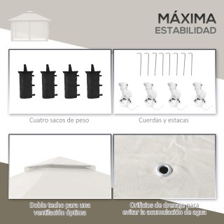 Carpa Plegable Ajustable Beige