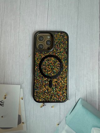 Funda Glitter iPhone 16 Pro Max. Precio Unidad