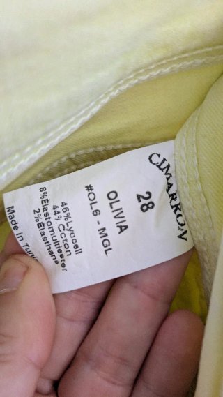 Pantalones Cimarrón Talla 38 Amarillo