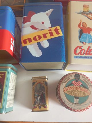 Lotto di 8 Scatole Metalliche Vintage