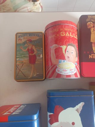 Lotto di 8 Scatole Metalliche Vintage