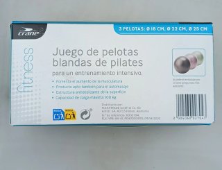 3 Pelotas Blandas Pilates Crane Fitness