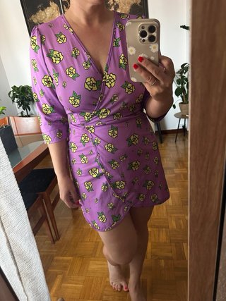 Vestido Retro Morado T. L