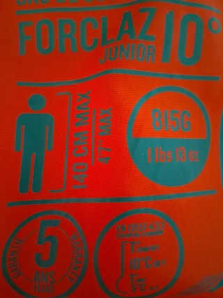 Saco dormir Forclaz Junio 10° hasta 140cm