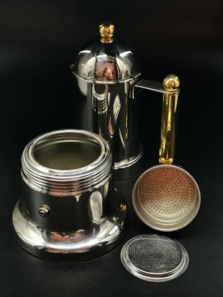 Cafetera y Hervidor Acero Inox. Italy