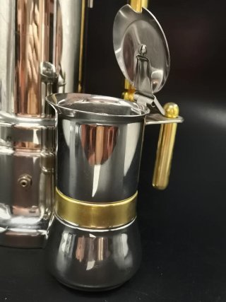 Cafetera y Hervidor Acero Inox. Italy
