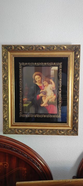 Cuadro antiguo religioso Medidas 60x70 aprox.