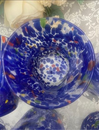 Bicchieri Murano Blu Multicolore Vetro