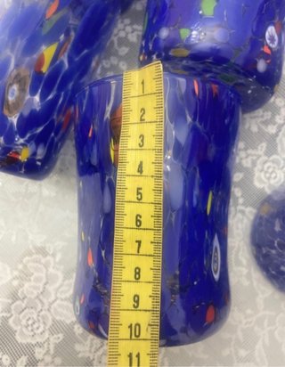 Bicchieri Murano Blu Multicolore Vetro