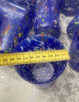 Bicchieri Murano Blu Multicolore Vetro