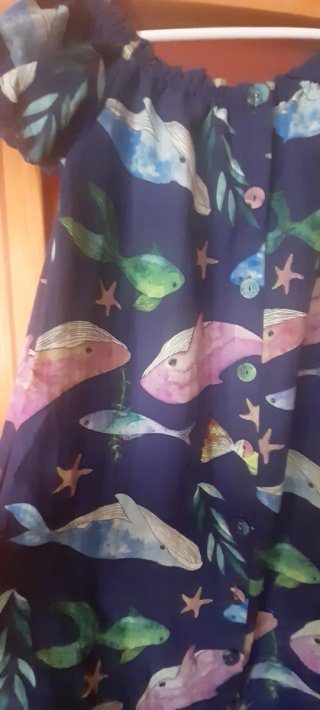 Vestido pepa loves  estampado peces azul