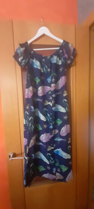Vestido pepa loves  estampado peces azul