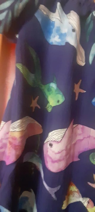 Vestido pepa loves  estampado peces azul
