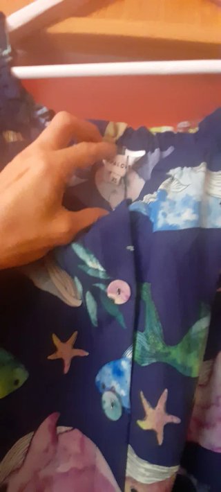 Vestido pepa loves  estampado peces azul