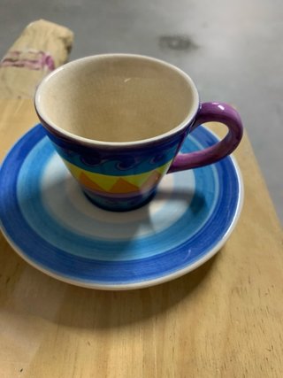 Set de tazas de cerámica multicolor