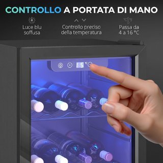 Cantinetta Frigo Vino 68L con Ripiano Rimovibile e