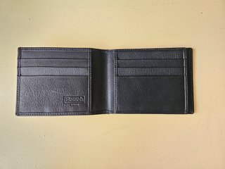 Portafogli da uomo Vincon Bench in pelle nera